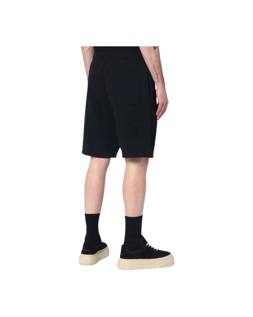 AMI Korte Broeken ,Zwart ,Katoen Zwarte Hart Shorts Minimalistische Stijl in het Black voor heren
