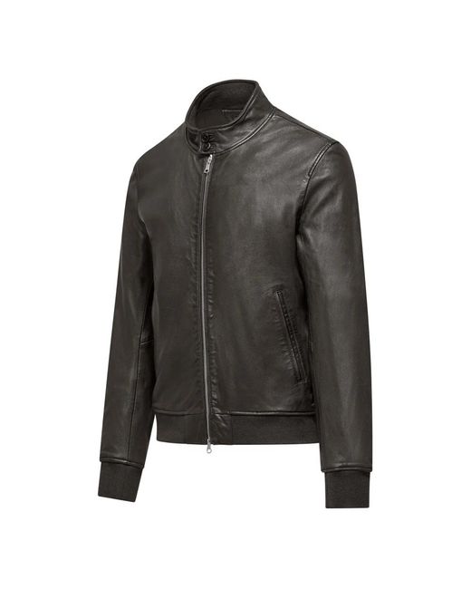 Leather Jackets Bomboogie de color Black