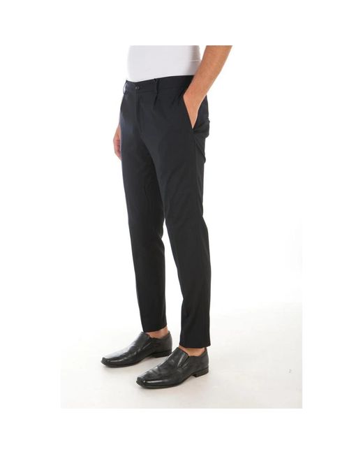 Daniele Alessandrini Black Slim-Fit Trousers for men