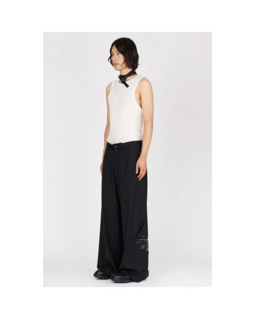 Isabel Benenato Black Wide Trousers for men