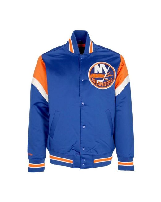 Mitchell & Ness Nhl Heavyweight Bomber Jacket New York Islanders in Blue für Herren