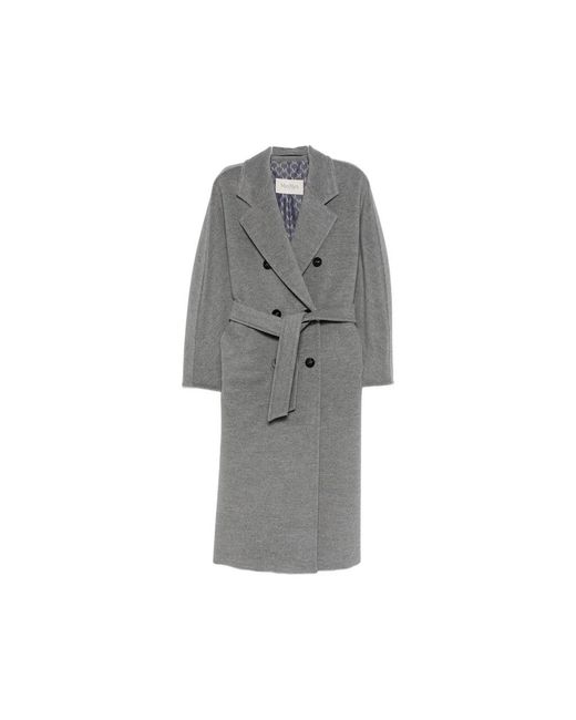 Max Mara Jassen ,Grijs ,Wol Madame 806 018 Jas in het Gray