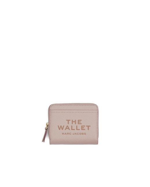 Marc Jacobs Pink The Leather Mini Compact Wallet