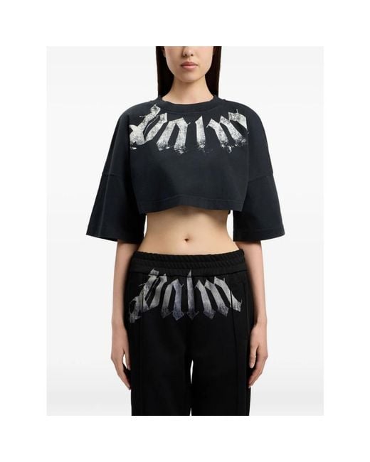 Palm Angels Blue T-Shirts