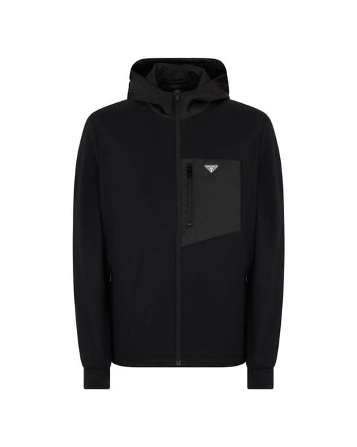 Prada Black Zip-Throughs for men