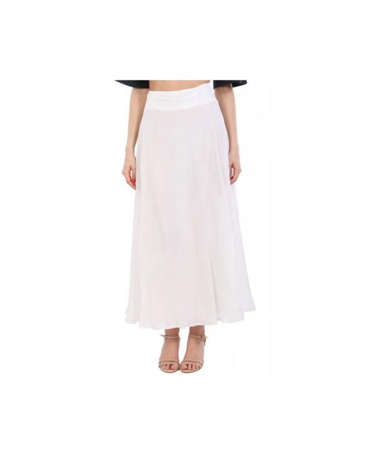 Marella Rokken ,Wit ,Katoen Nippon Maxi Rok in het White