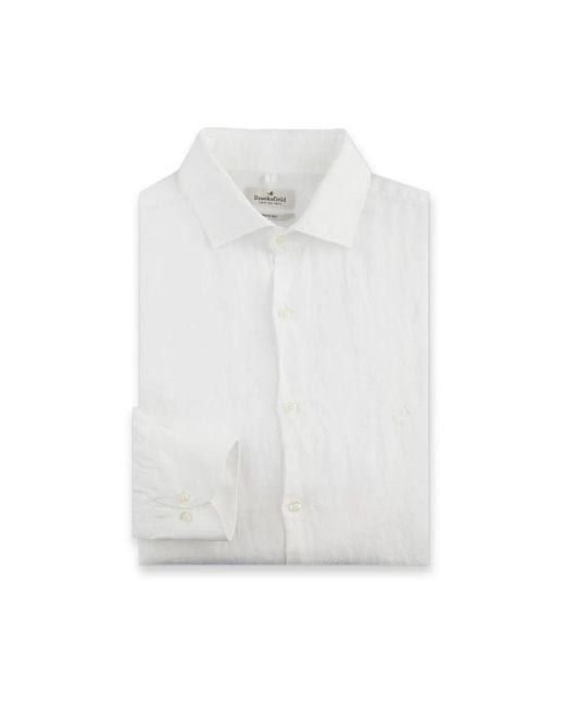 Brooksfield White Formal Shirts for men