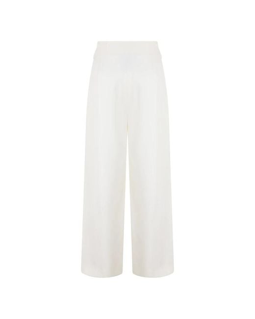 Moschino White Wide Trousers