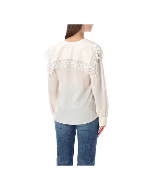 Chloé White Blouses