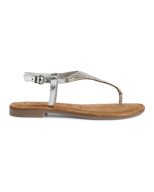 Tamaris Metallic Flat Sandals