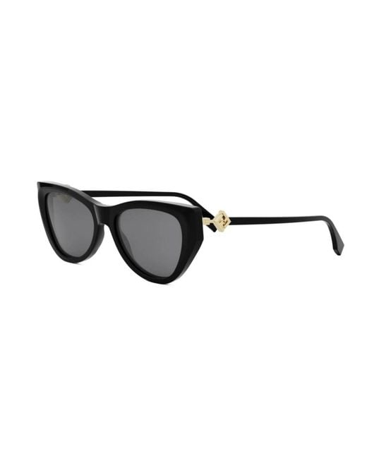 Fendi Black Stylish Oversized Framed Sunglasses