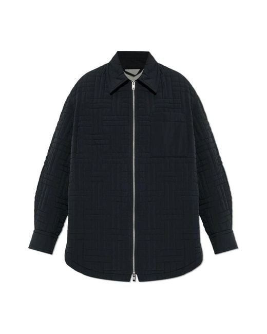 KENZO Jassen ,Zwart ,Nylon Gewatteerde Jas Met Logo in het Blue