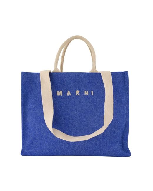 Marni Blue Shopping Bags