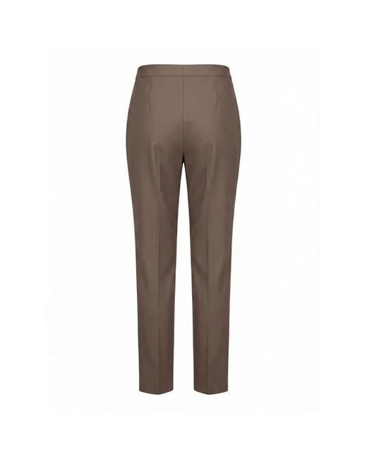 Peserico Brown Slim-Fit Trousers