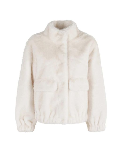 Michael Kors White Faux Fur & Shearling Jackets