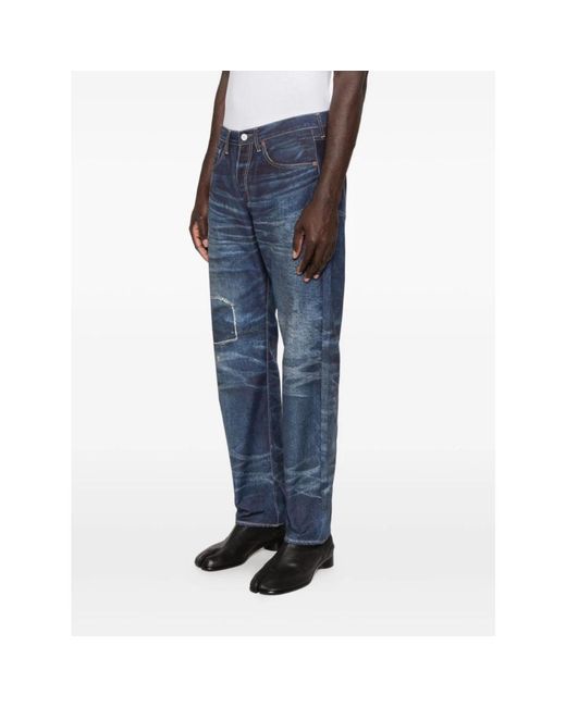 Junya Watanabe Blue Straight Jeans for men