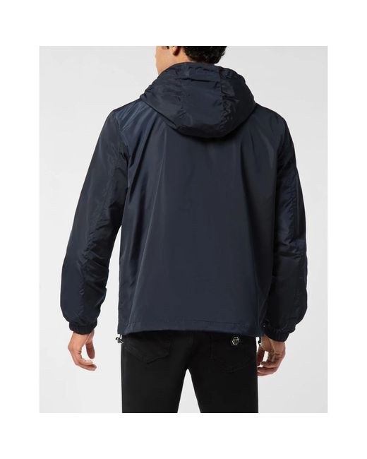 Philipp Plein Nylon Windbreaker in het Blue voor heren