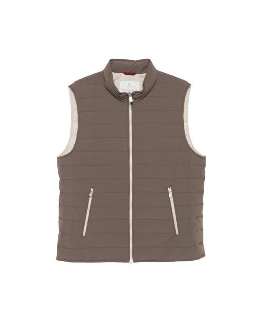 Vests Brunello Cucinelli pour homme en coloris Brown