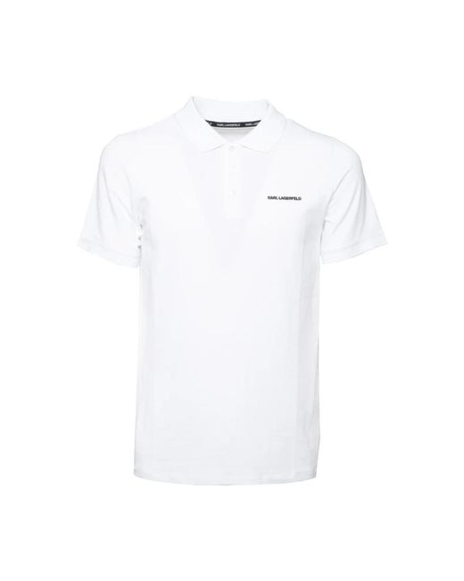 Karl Lagerfeld White Polo Shirts for men