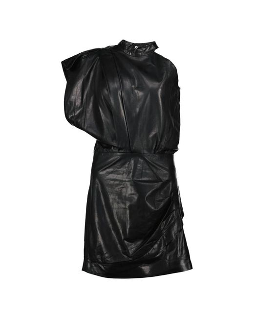 IRO Leren Jurk in het Black