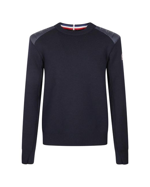 Moncler Blue Round-Neck Knitwear for men