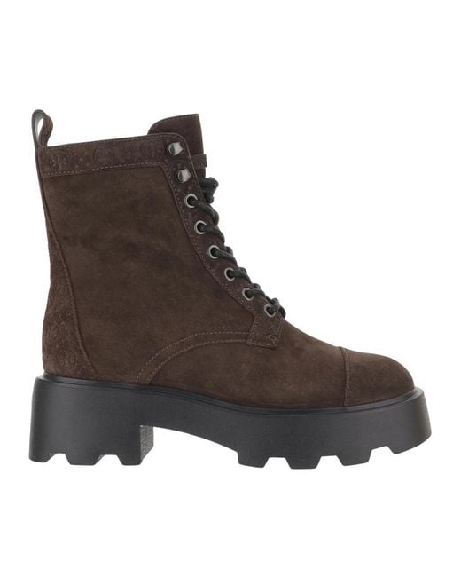 Tory Burch Brown Lace-Up Boots