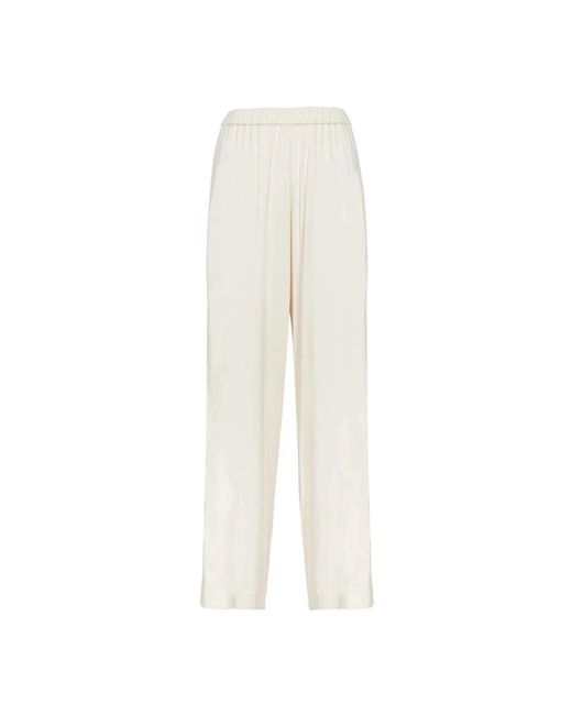 Akep White Wide Trousers