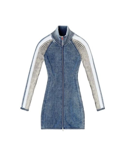 DIESEL Blue Knitted Dresses