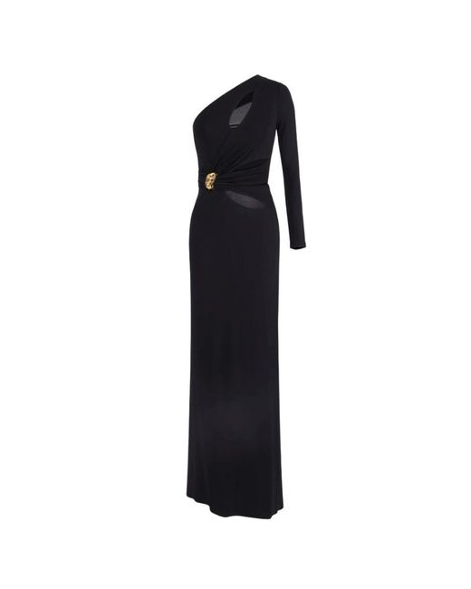 chinese dress ladies ELISABETTA FRANCHI Women's long yellow dress with jewel detail – Pavidas main image 1