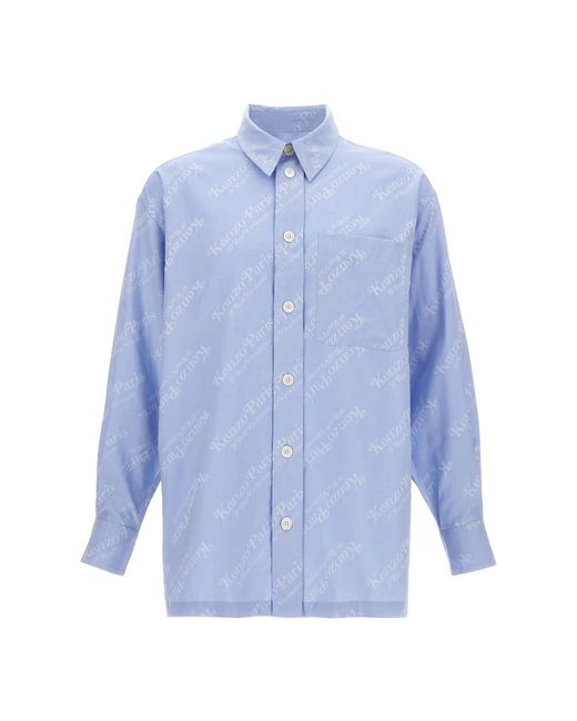 KENZO Blue Casual Shirts for men