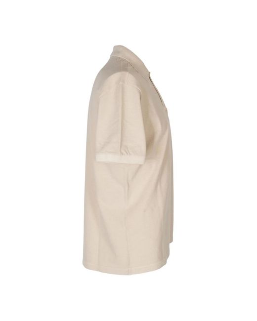 Dondup Tops ,Katoen Katoenen Poloshirt Met Geborduurd Logo in het Natural voor heren