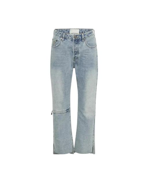 One Teaspoon Blue Mid-rise blaue denim jeans
