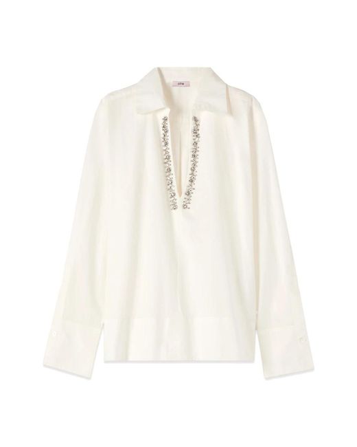 Blouses Oltre en coloris White