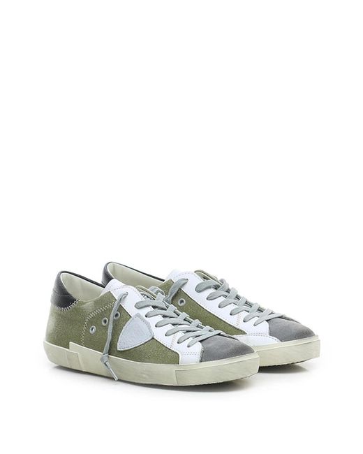 Philippe Model Green Sneakers for men