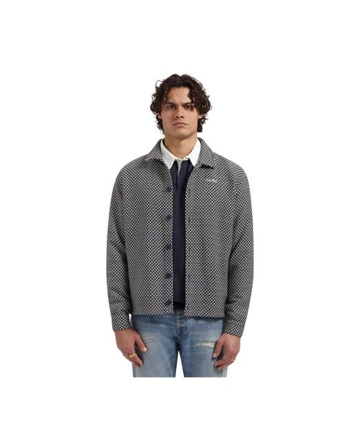 Pure Path Two Colored Weave Overshirt in het Gray voor heren