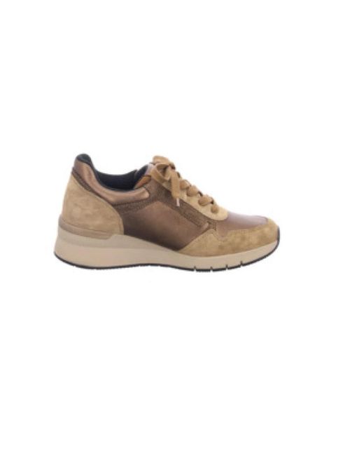 Gabor Brown Casual Schnürschuhe