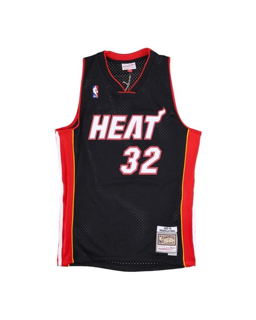 Mitchell & Ness Fitness ,Zwart ,Polyester Shaquille Oneal Swingman Jersey 2005-06 in het Red voor heren