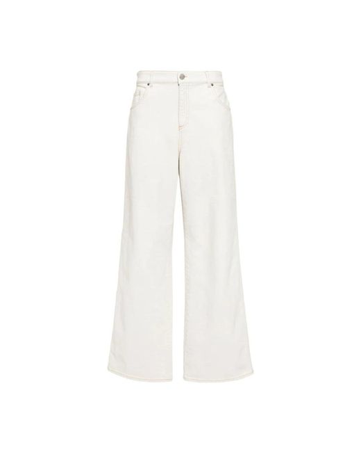 Blumarine White Wide Jeans