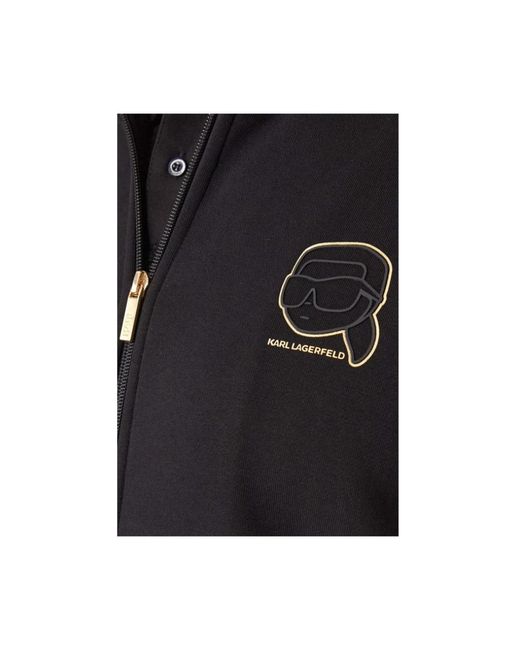 Karl Lagerfeld Sweat Zip Jacket in het Black voor heren