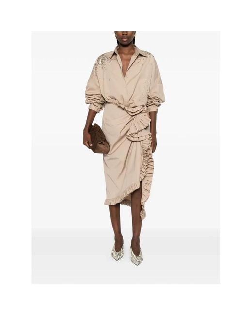 Dries Van Noten Natural Midi Skirts
