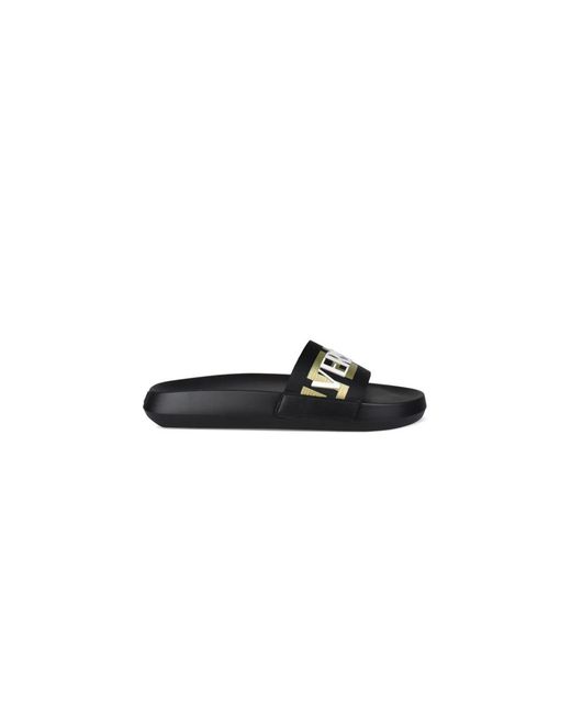 Sliders Versace pour homme en coloris Black