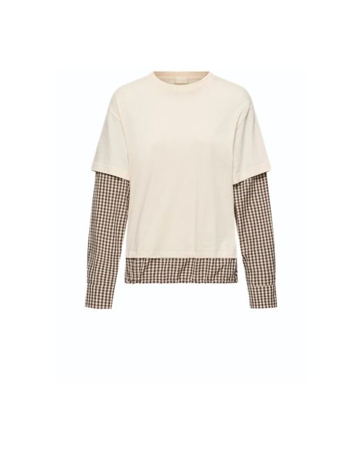 Moncler Natural Long Sleeve T-Shirts