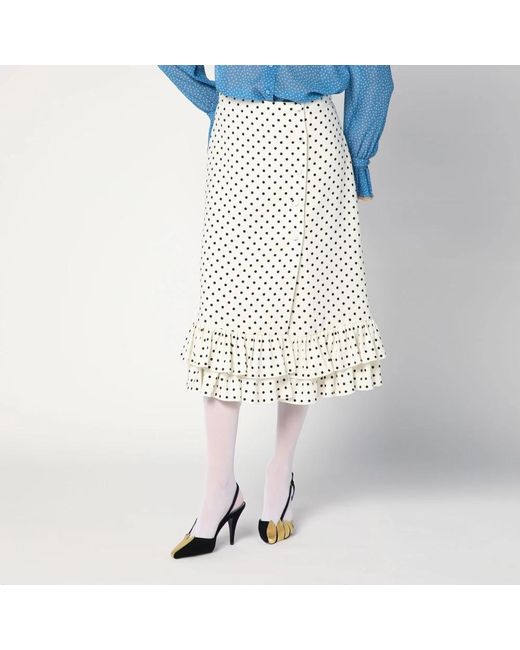 Valentino Natural Midi Skirts