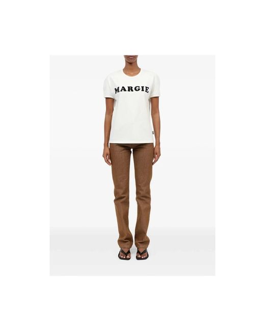 MM6 by Maison Margiela White T-Shirts