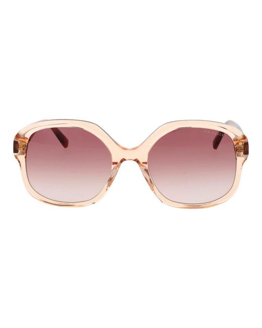 Ted Baker Accessoires ,Bruin Acetate Zonnebrillen in het Pink