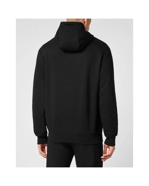 Philipp Plein Fitness ,Zwart ,Katoen Hoodie Sweatshirt in het Black voor heren