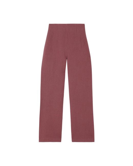 Cortana Red Straight Trousers