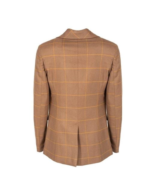 Silvian Heach Brown Karierte Sportjacke