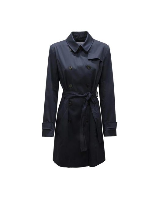 Marella Jassen ,Blauw ,Leer Cavour Trenchcoat in het Blue