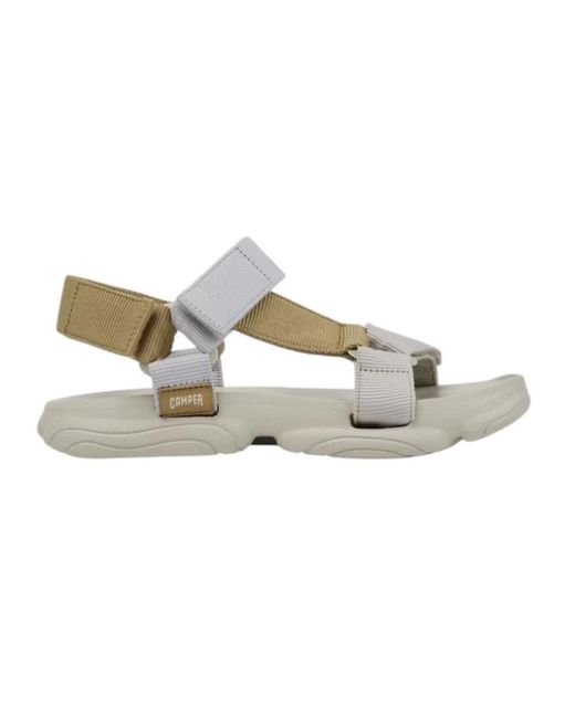 Camper Metallic Flat Sandals